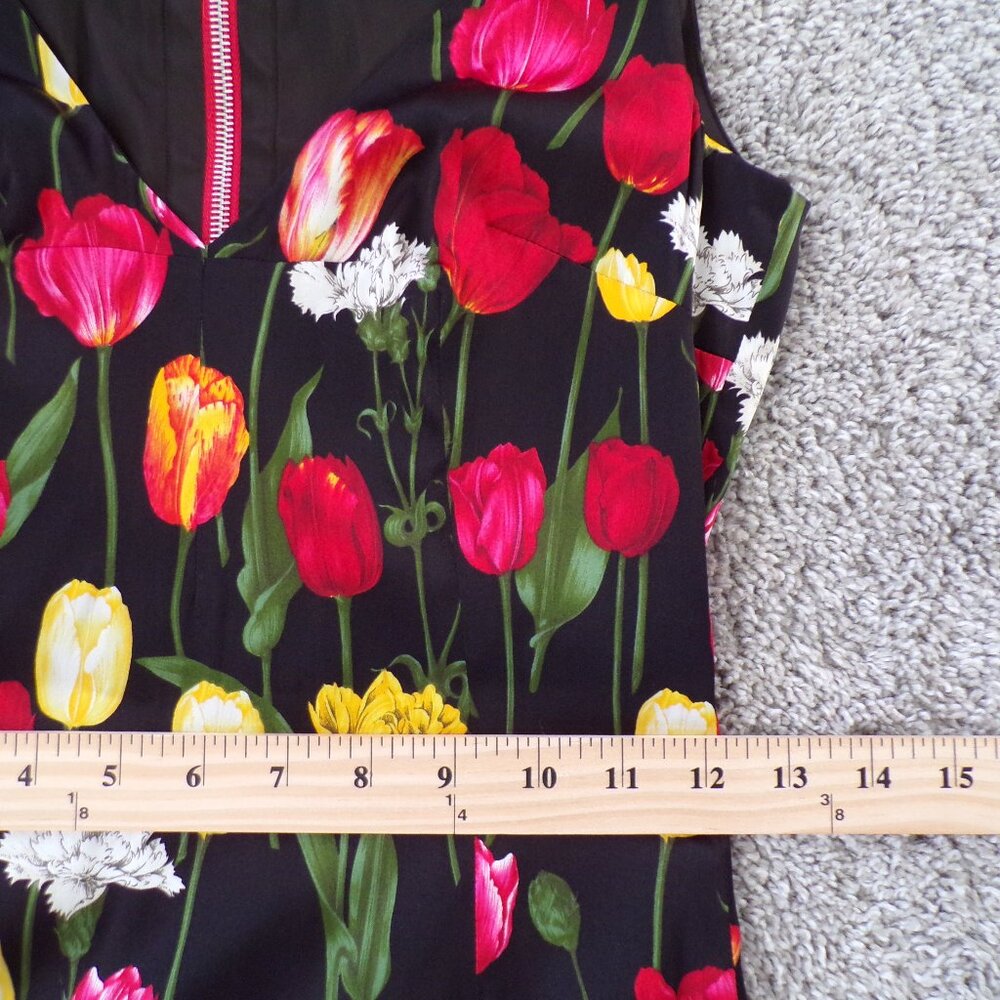NWOT Dolce and Gabanna Red floral tulip print pencil dress 40/S Summer - Picture 8 of 14